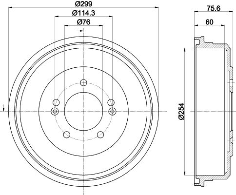 Гальмівний барабан, Hella Pagid 8DT355303-351