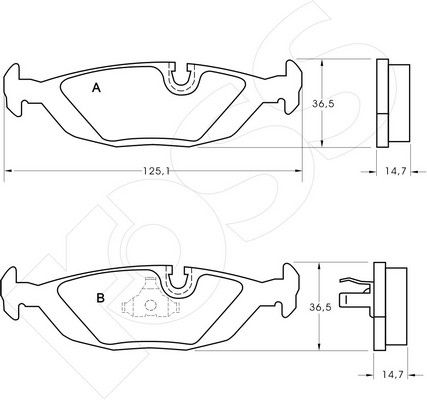1-GNC R-456 - Brake Pad Set, disc brake