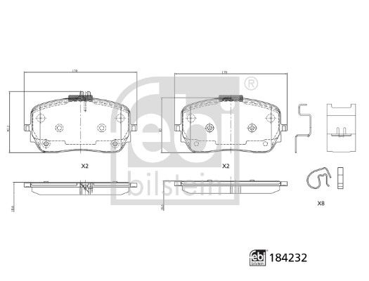 FEBI BILSTEIN 184232 Brake Pad Set, disc brake