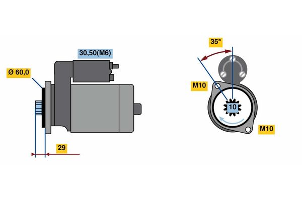 BOSCH 0 001 122 201 Starter