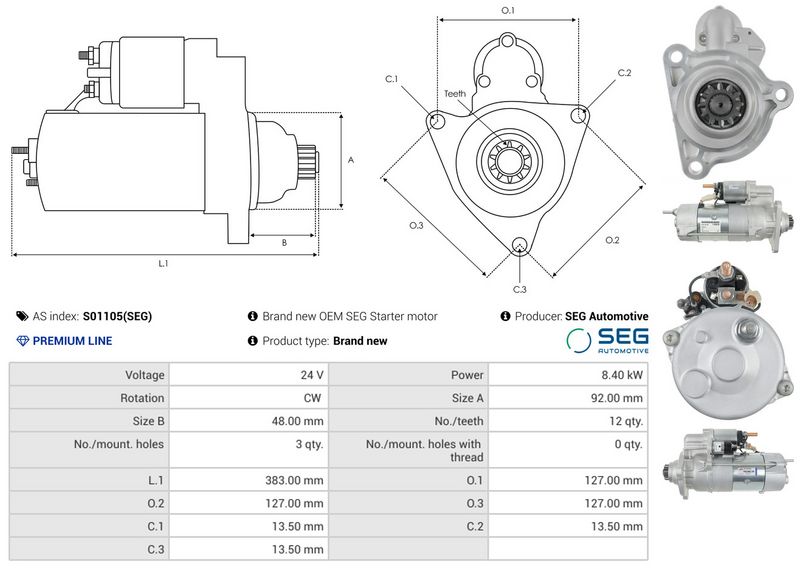 AS-PL S01105(SEG) Starter