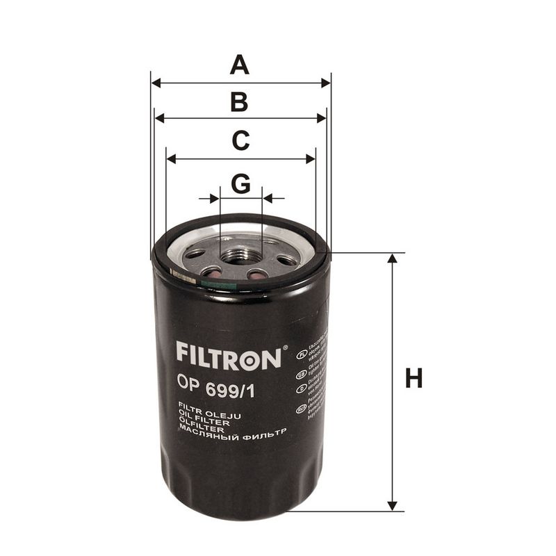 Õlifilter, FILTRON OP 699, 1