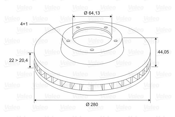 VALEO 197074 Brake Disc
