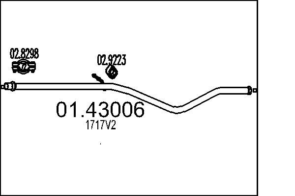 MTS kipufogócső 01.43006