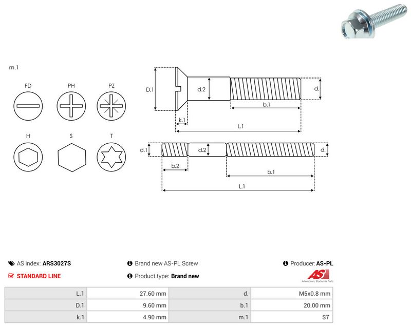AS-PL ARS3027S Repair Set, alternator