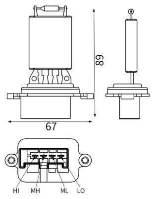 Resitencia, ventilador habitáculo
