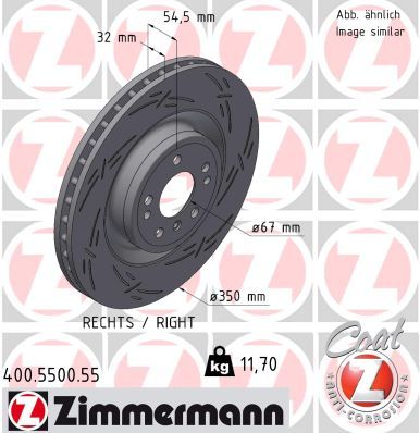 Гальмівний диск, Zimmermann 400.5500.55