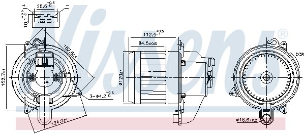 NISSENS Utastér-ventilátor 87609