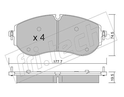 fri.tech. 1262.0 Brake Pad Set, disc brake