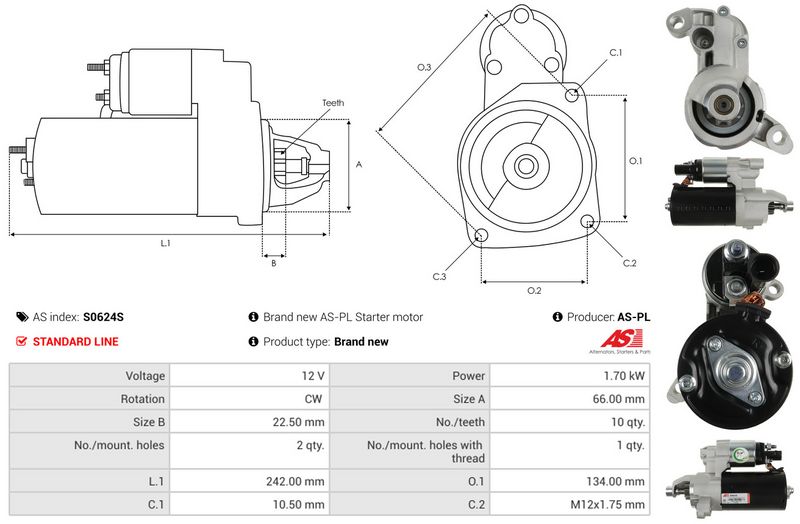 AS-PL S0624S Starter