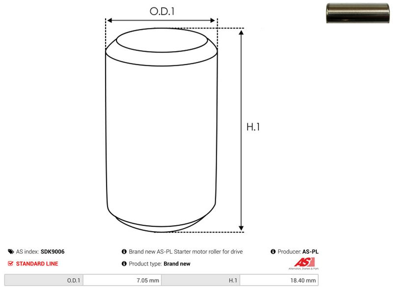 Remondikomplekt, Starter, AS-PL SDK9006