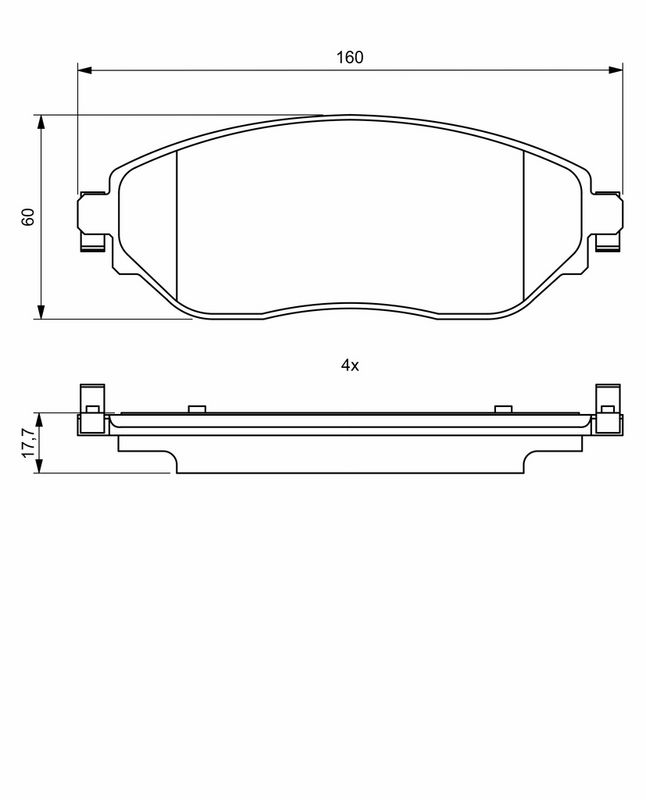 BOSCH 0986494817 Brake Pad Set, disc brake
