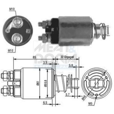 MEAT & DORIA Magneetschakelaar, startmotor 46119