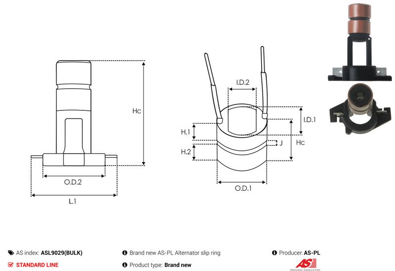 Rõngas, generaator, AS-PL ASL9029(BULK)