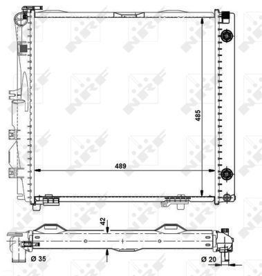 NRF 504258 Radiator, engine cooling