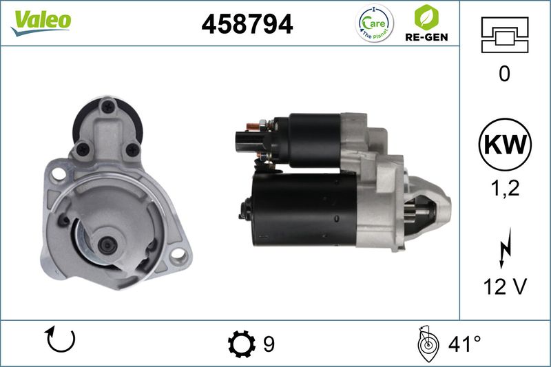 VALEO Startmotor / Starter 458794