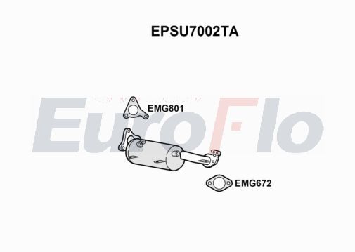 EuroFlo Soot/Particulate Filter, exhaust system EPSU7002TA