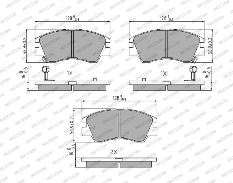 FERODO Plaquettes de frein à disque FDB556