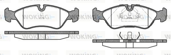 Комплект гальмівних накладок, дискове гальмо, Woking P3863.10