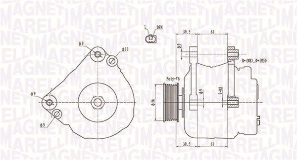 Генератор, Magneti Marelli 063731818010