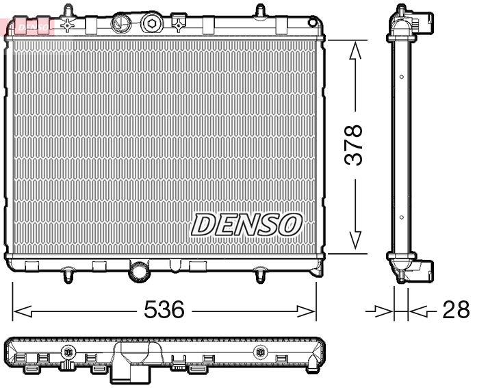 Denso Engine Cooling Radiator DRM07004