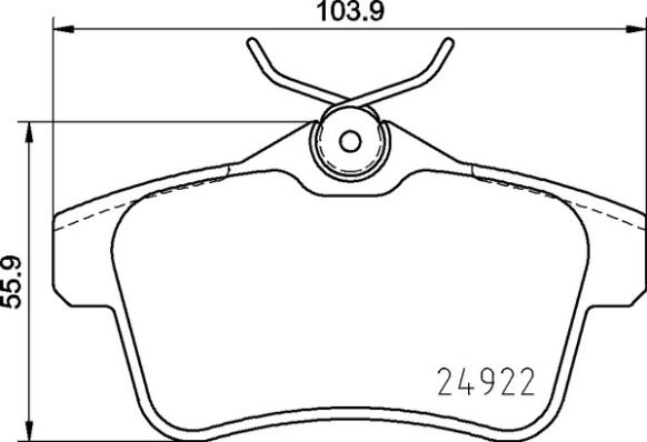 Колодки гальмівні (задні) BREMBO