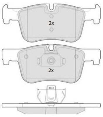 FREMAX FBP-1873 Комплект гальмівних накладок, дискове гальмо