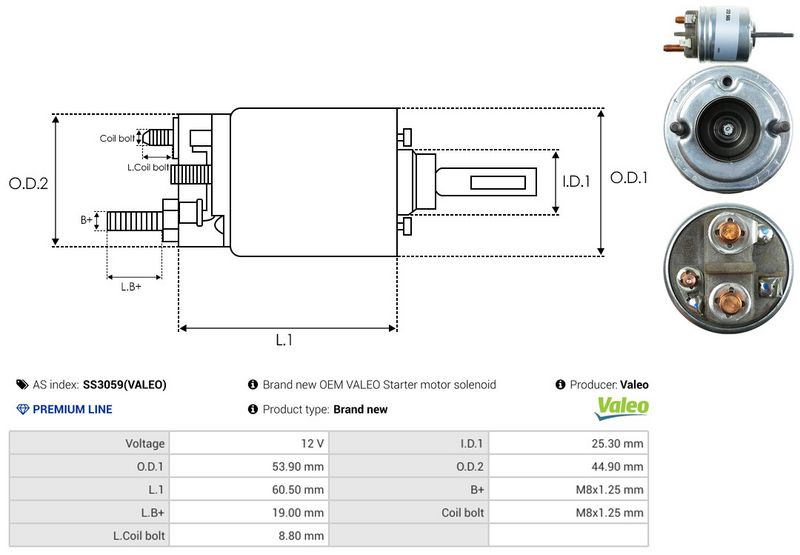 AS-PL SS3059(VALEO) Solenoid Switch, starter