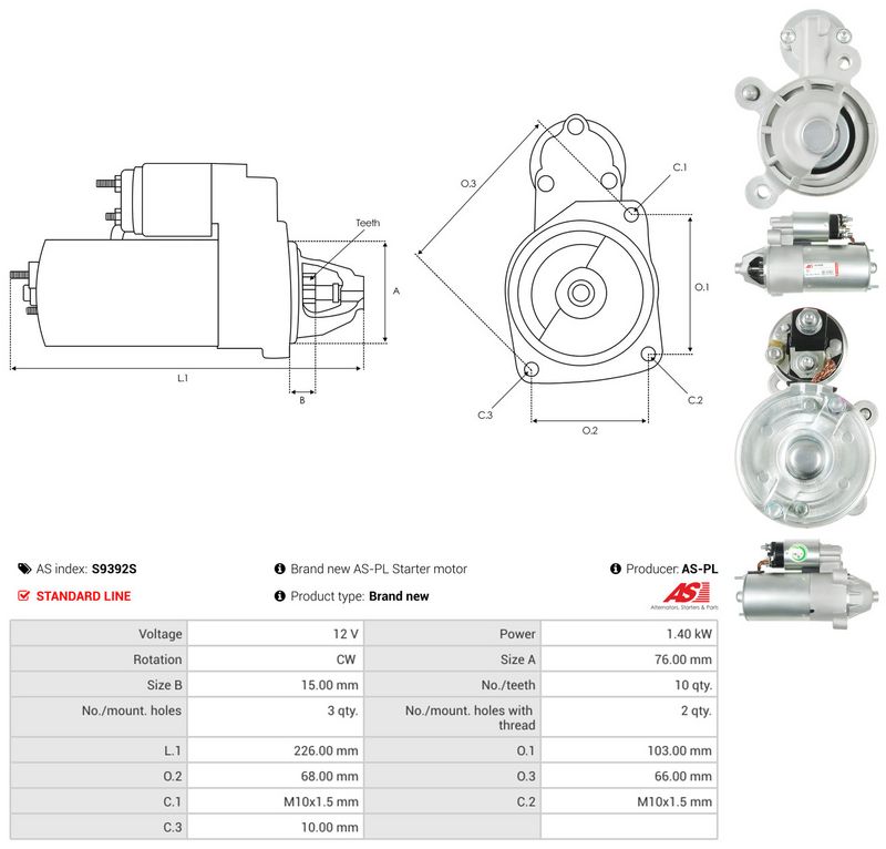 Prekė atitinka OEM kodą: F2DU-11000-BA