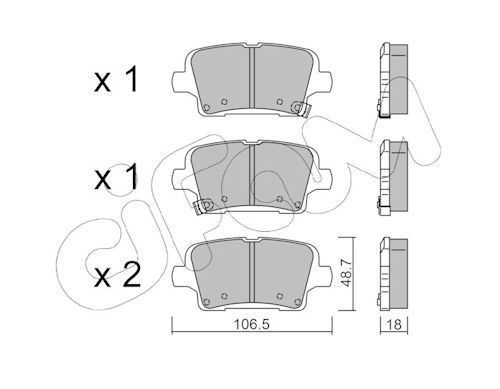 CIFAM 822-1181-0 Brake Pad Set, disc brake