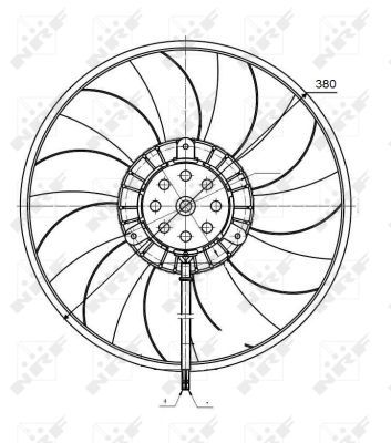 NRF 47422 Fan, engine cooling