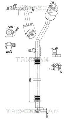 Høj-/lavtryksslange, klimaanlæg
