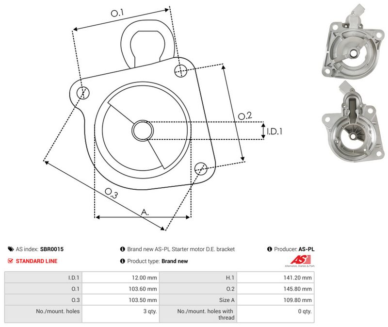 AS-PL SBR0015 Starter Lid, carburettor