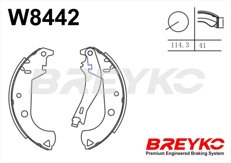 DAVID VASCO W8442 Brake Shoe Set