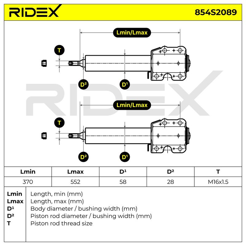 амортисьор RIDEX