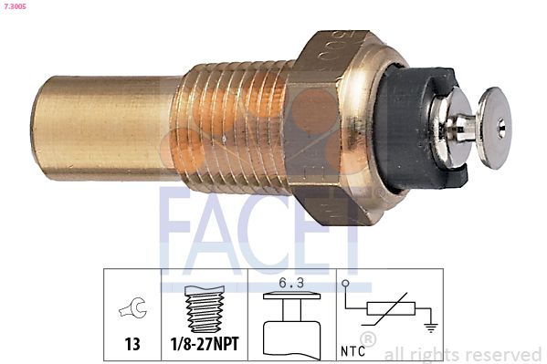 senzor,temperatura lichid de racire 7.3005 FACET