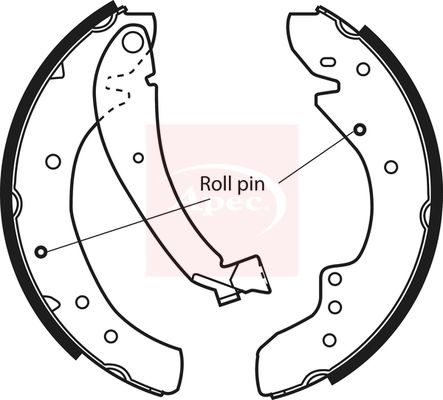 APEC Brake Shoe Set SHU528