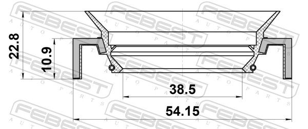 FEBEST 95HCS-40541123L Shaft Seal, transfer case