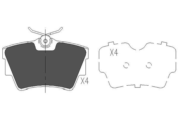 KAVO PARTS fékbetétkészlet, tárcsafék KBP-6593