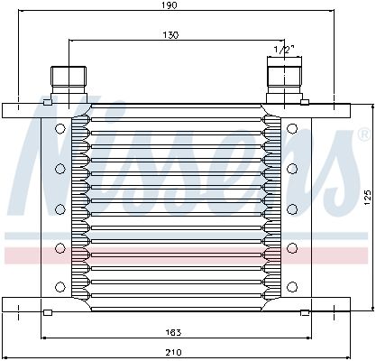 NISSENS 90063 Oil Cooler, engine oil