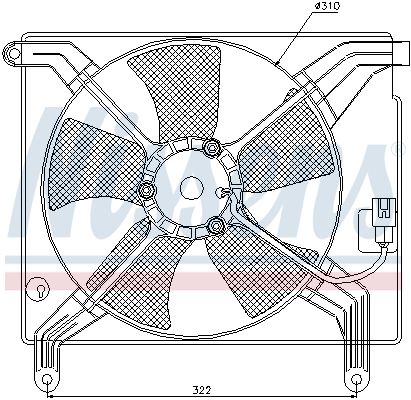 NISSENS ventilátor, motorhűtés 85358