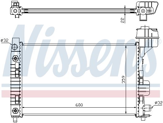 NISSENS 62661A Radiator, engine cooling