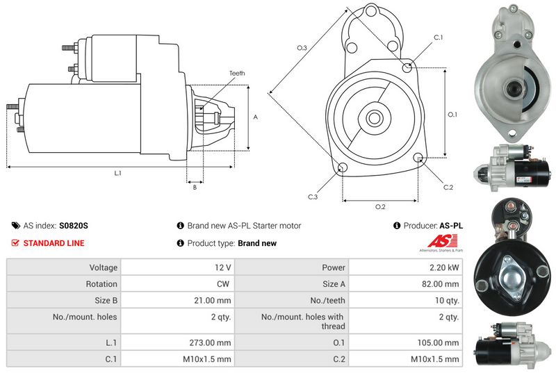 AS-PL S0820S Starter