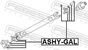 FEBEST ASHY-GAL Joint, propshaft