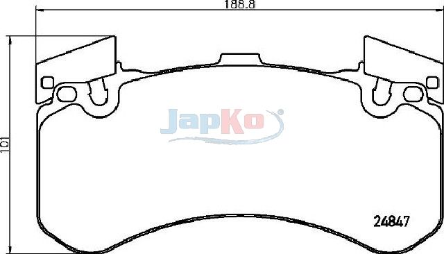 JAPKO 500926 Stabdžių kaladėlių komplektas