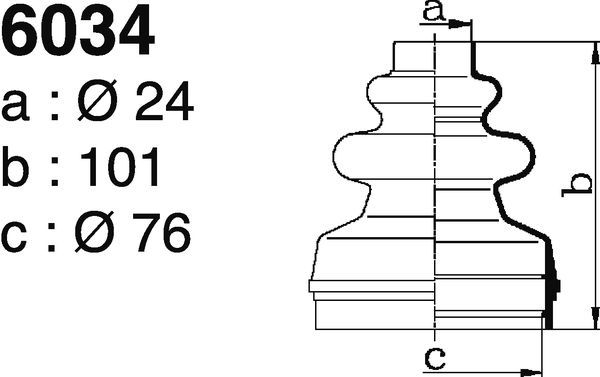 DEPA 6034 Gaiter, Propshaft