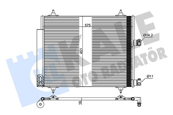 Конденсатор, система кондиціонування повітря, Kale Oto Radyatör 377300