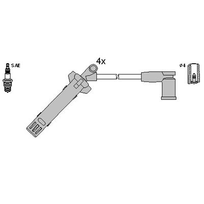 HITACHI gyújtókábelkészlet 134966