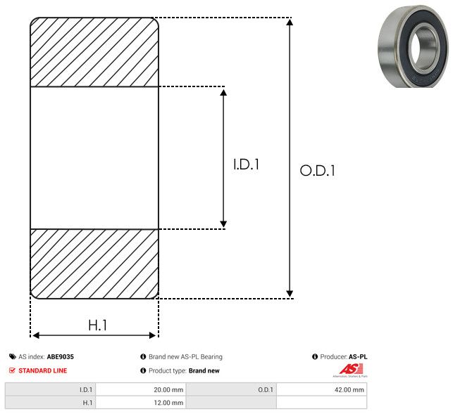AS-PL ABE9035 Bearing