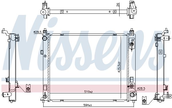 NISSENS 606266 Radiator, engine cooling